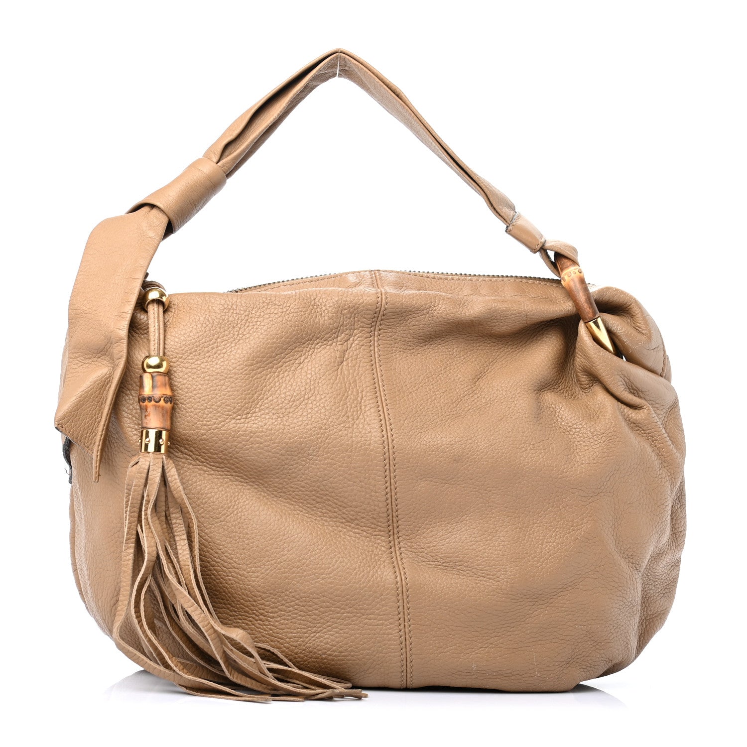 Gucci Pebbled Calfskin Medium Jungle Hobo Beige 1 of 10
