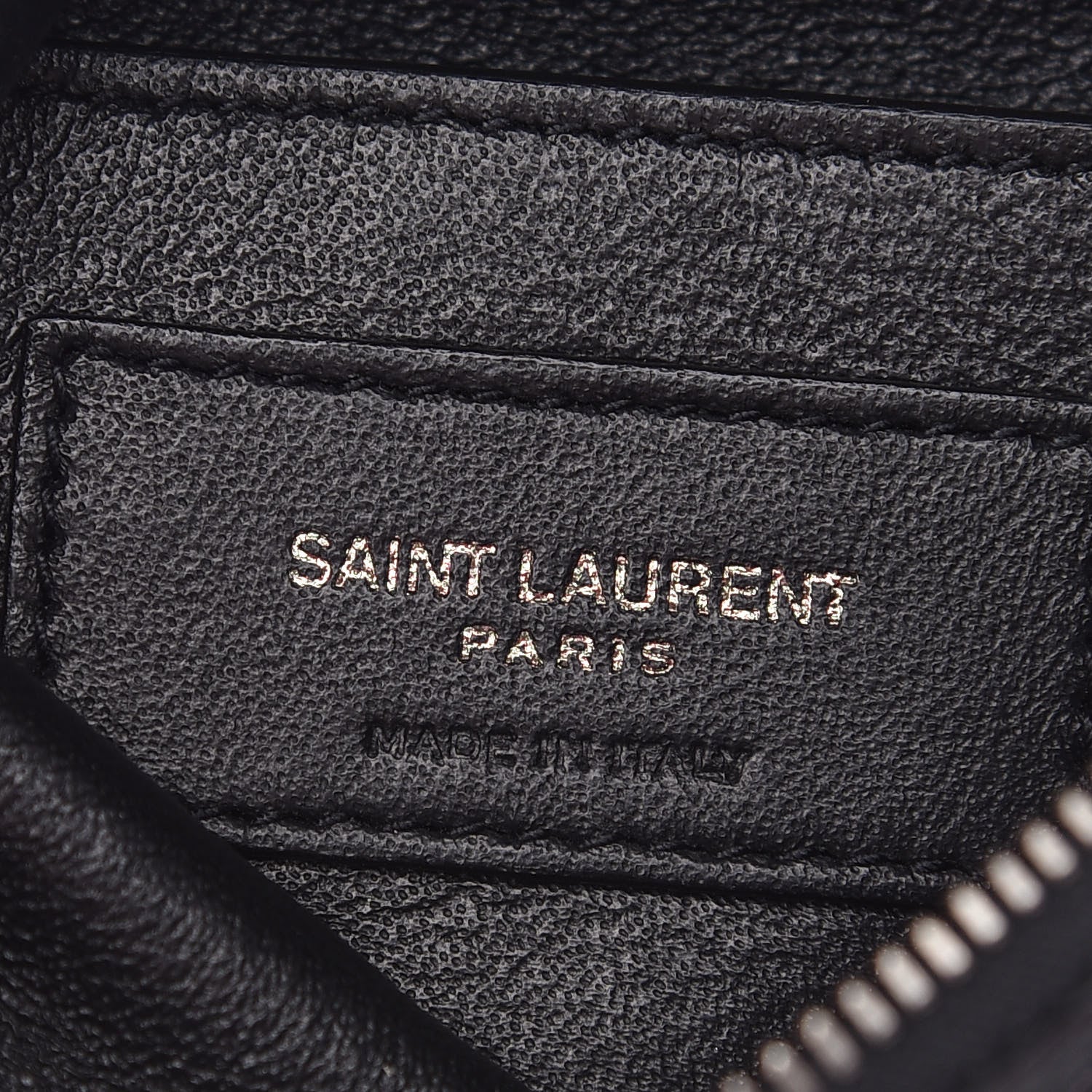 Saint Laurent Antiqued Lambskin Sid Flat Crossbody Black 6 of 9