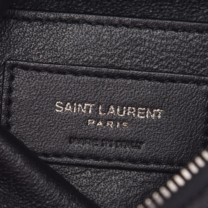 Saint Laurent Antiqued Lambskin Sid Flat Crossbody Black 6 of 9