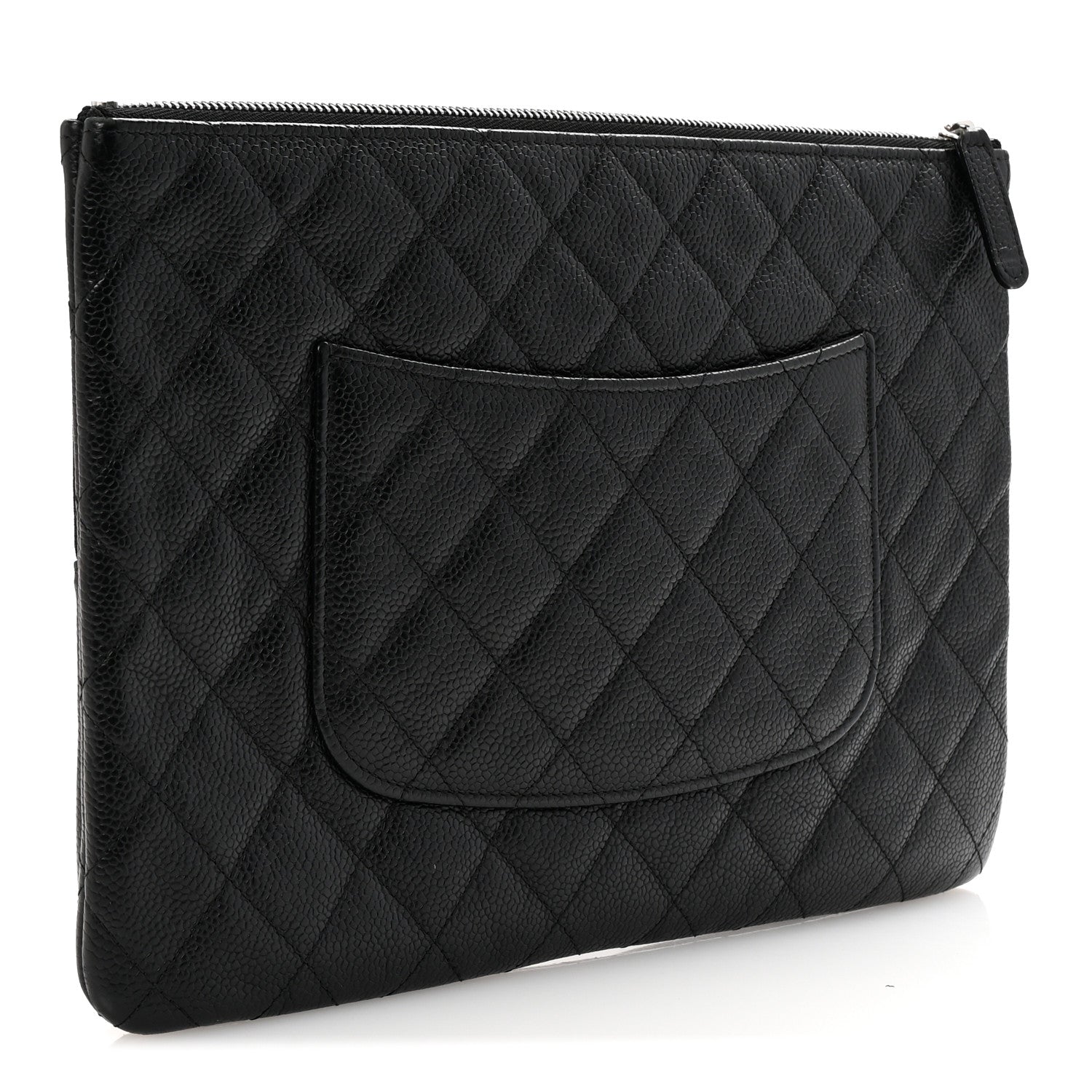Chanel Caviar Quilted Zipped Multi Pouch Black 3 of 8