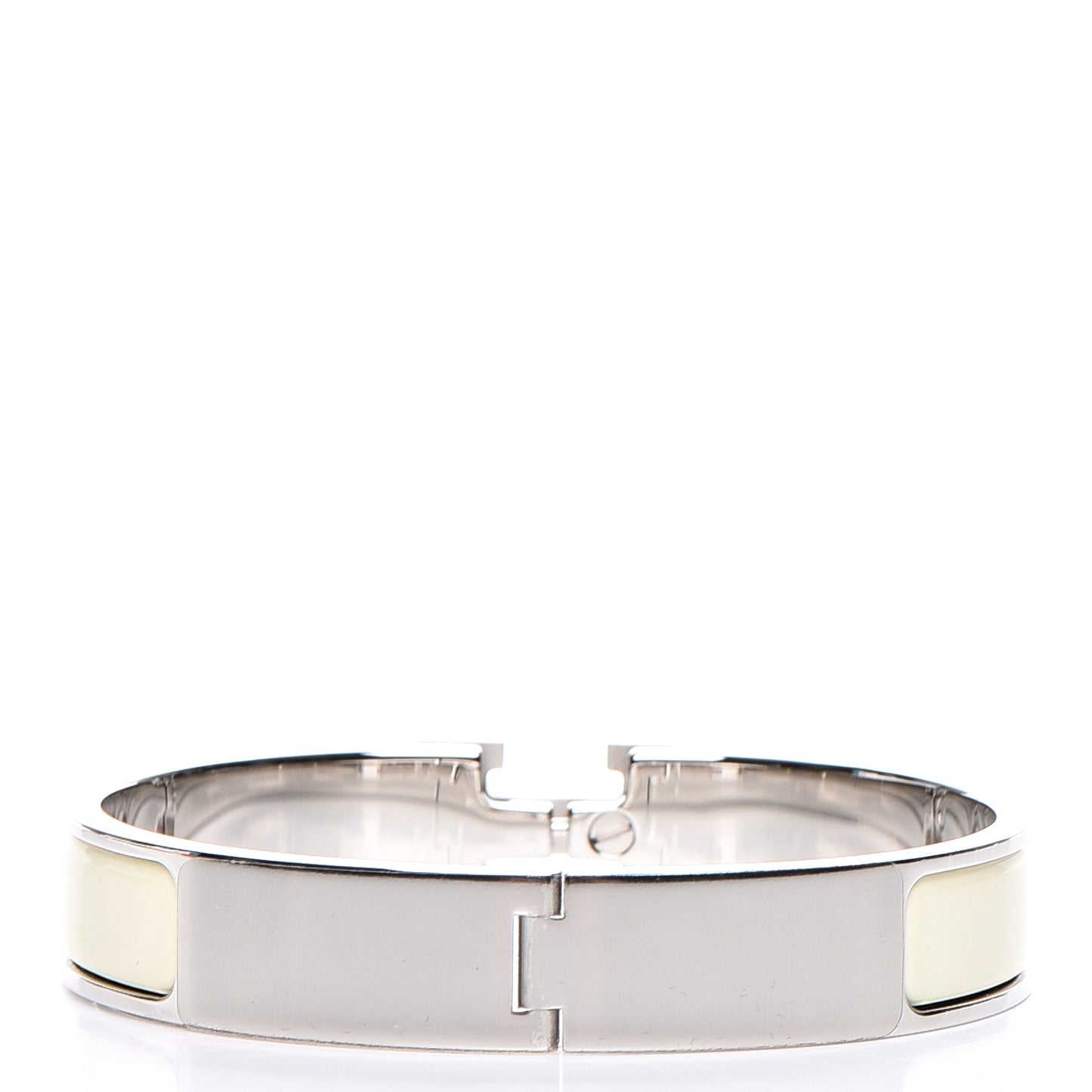 Enamel Narrow Clic Clac H Bracelet GM Craie