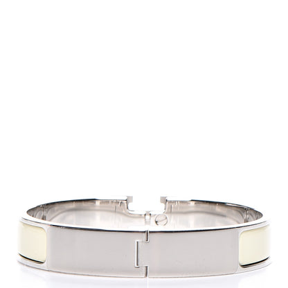 Hermes Enamel Narrow Clic Clac H Bracelet GM Craie 3 of 5