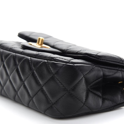 Chanel Lambskin Quilted Mini Rectangular Pearl Crush Flap Black 9 of 10