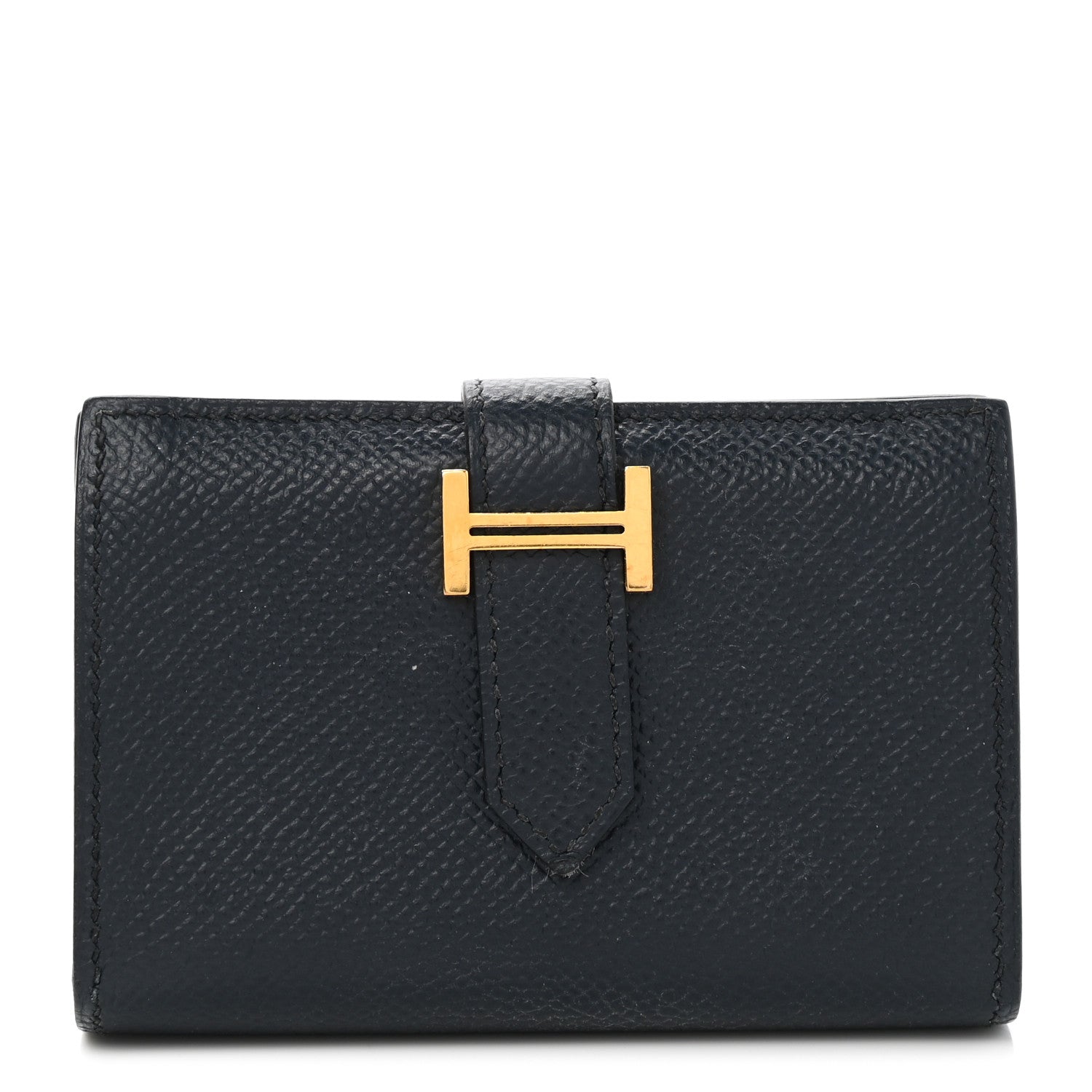 Hermes Epsom Bearn Card Holder Wallet Bleu Indigo 1 of 8