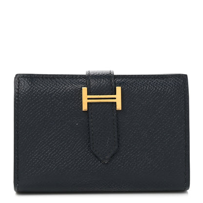 Hermes Epsom Bearn Card Holder Wallet Bleu Indigo 1 of 8