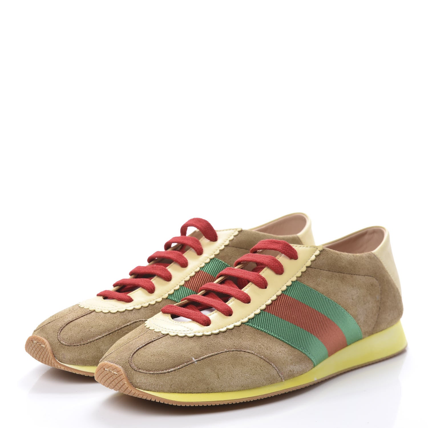 Gucci Suede Web Mens Rocket Sneakers 7 Nocciola Burro 3 of 9