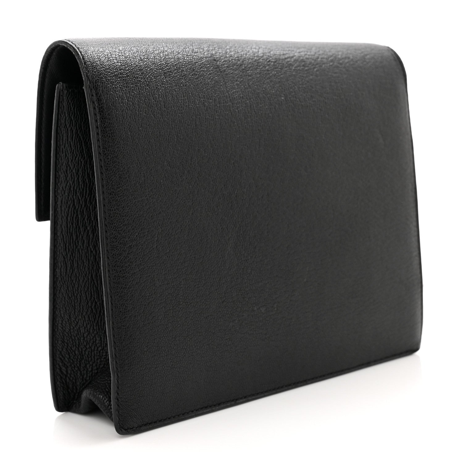 Hermes Chevre Mysore Verrou Clutch Black 3 of 14
