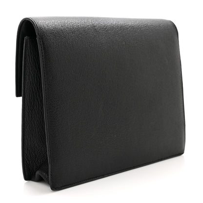 Hermes Chevre Mysore Verrou Clutch Black 3 of 14