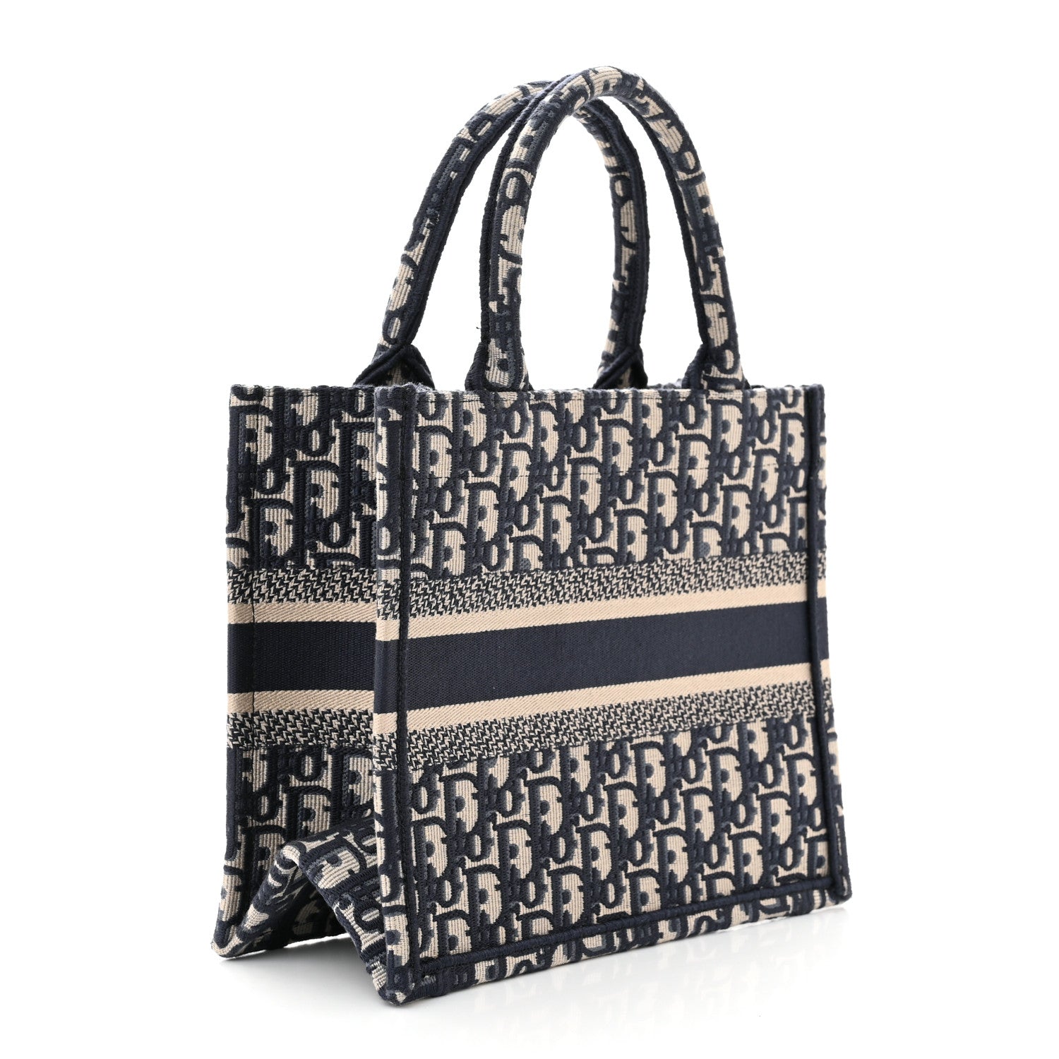 Christian Dior CHRISTIAN DIOR Oblique Small Book Tote Blue Multicolor 2 of 10