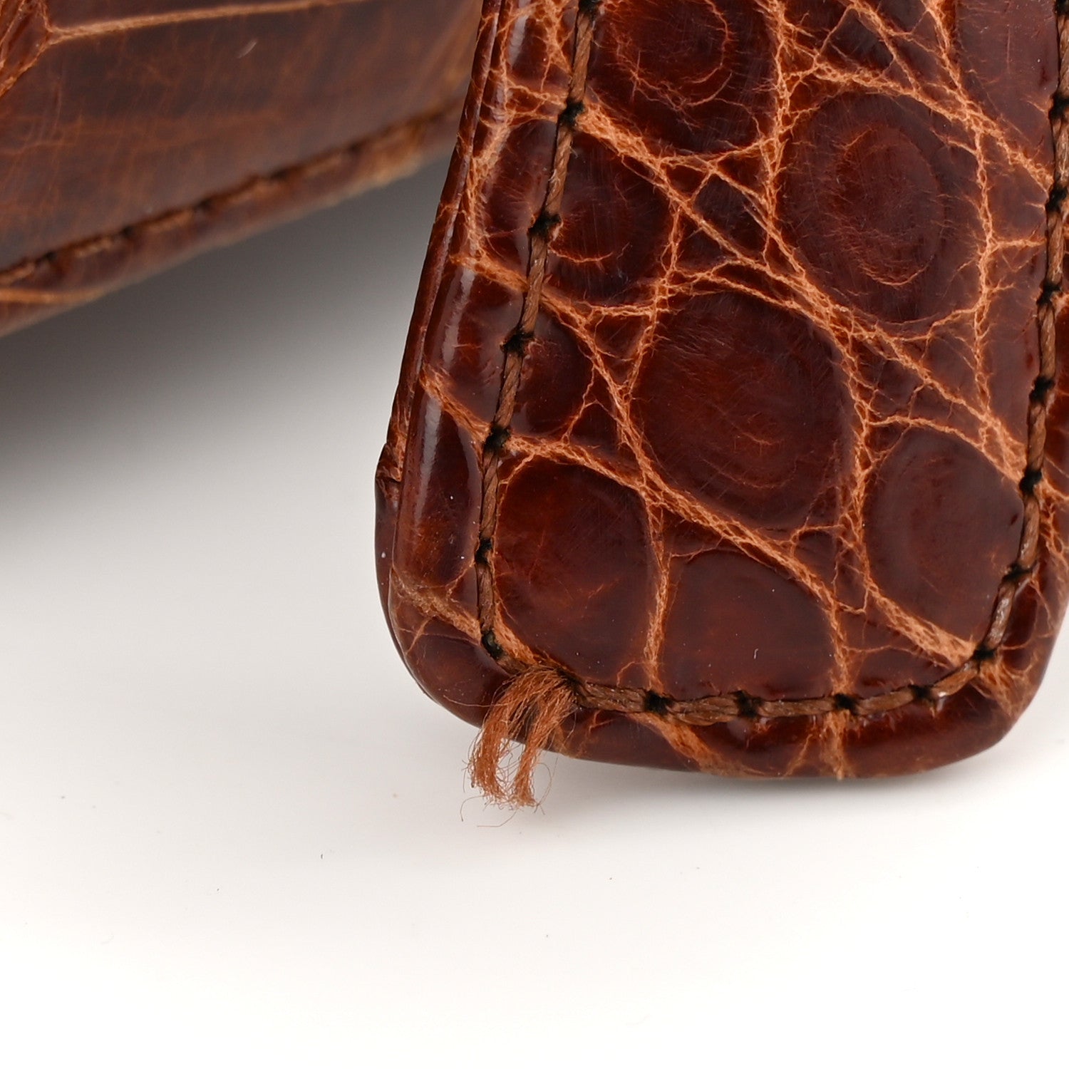 Chanel Alligator Bowler Bag Brown 11 of 12