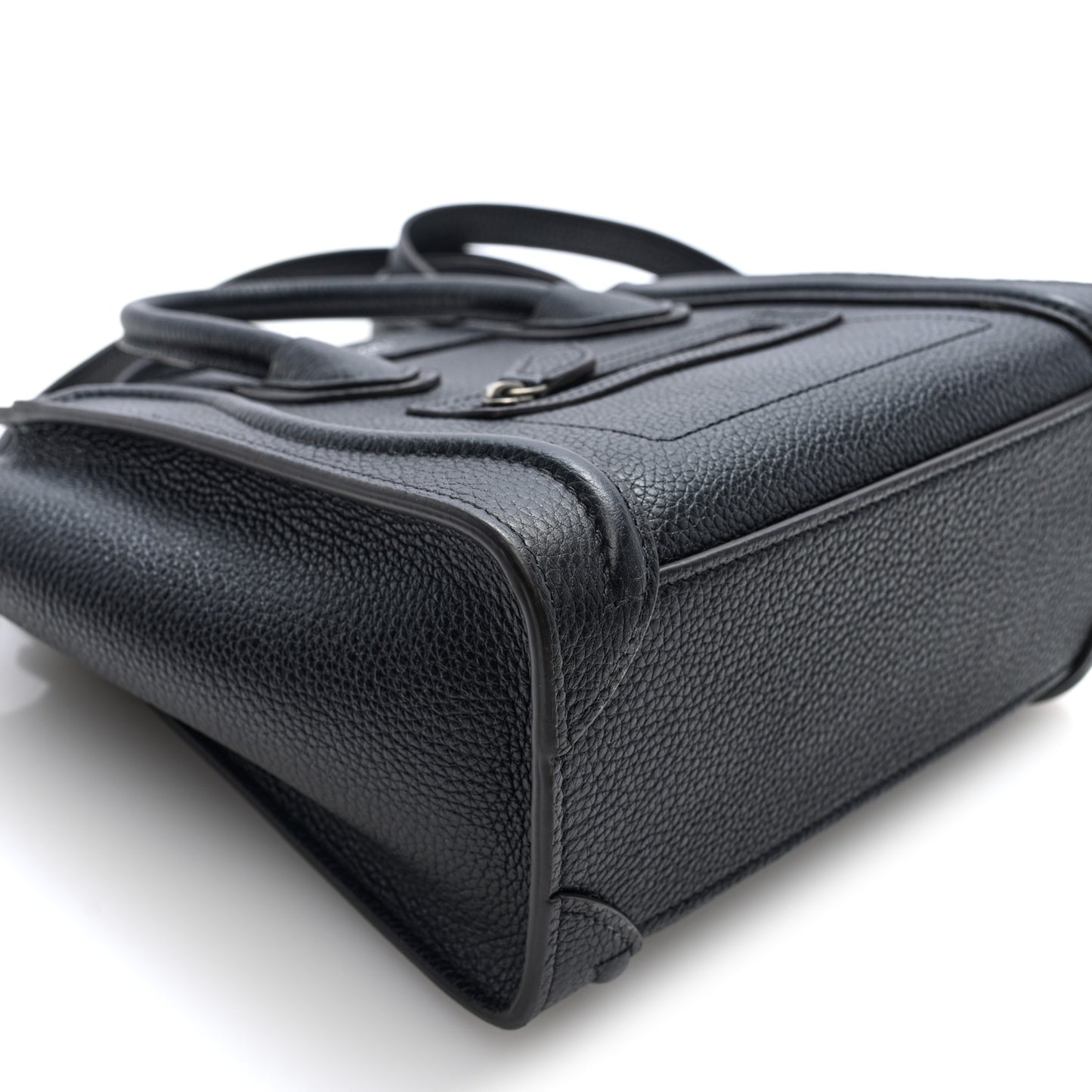 Drummed Calfskin Nano Luggage Black