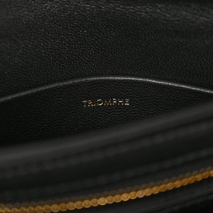 Celine Shiny Calfskin Teen Triomphe Black 7 of 15