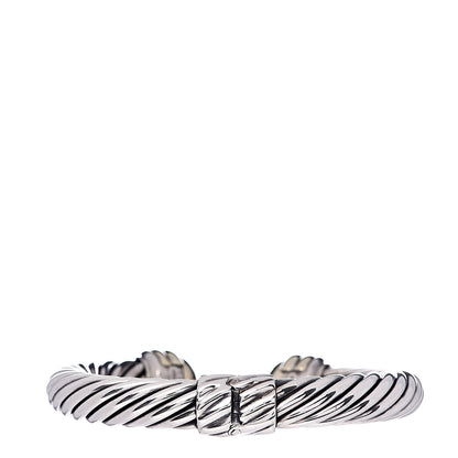 David Yurman Sterling Silver 14K Yellow Gold 10mm Cable Classics Bracelet 3 of 4