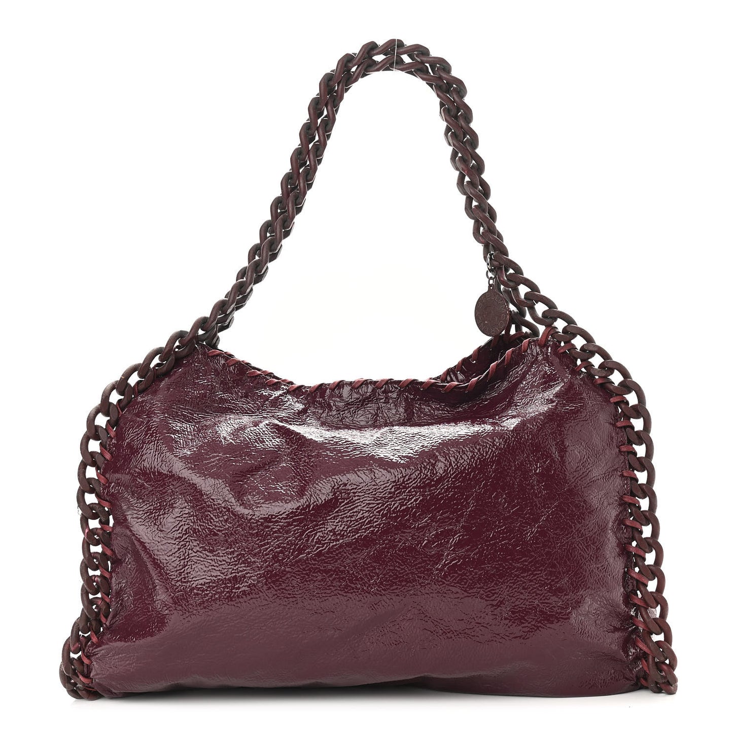 Eco Alter Crinkled Patent Small Falabella Tote Burgundy