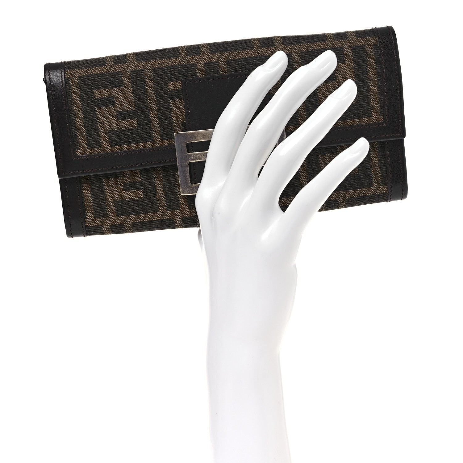 Fendi Zucca Continental Wallet Tobacco 2 of 10