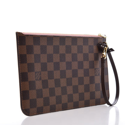 Louis Vuitton Damier Ebene Neverfull MM GM Pochette Rose Ballerine 3 of 7