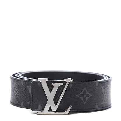 Louis Vuitton Monogram Eclipse Taigarama 40mm LV Initiales Reversible Belt 110 44 Black 1 of 5