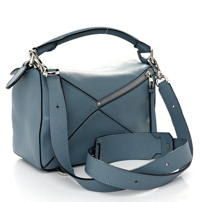 Loewe Calfskin Small Puzzle Bag Stone Blue 3 of 10