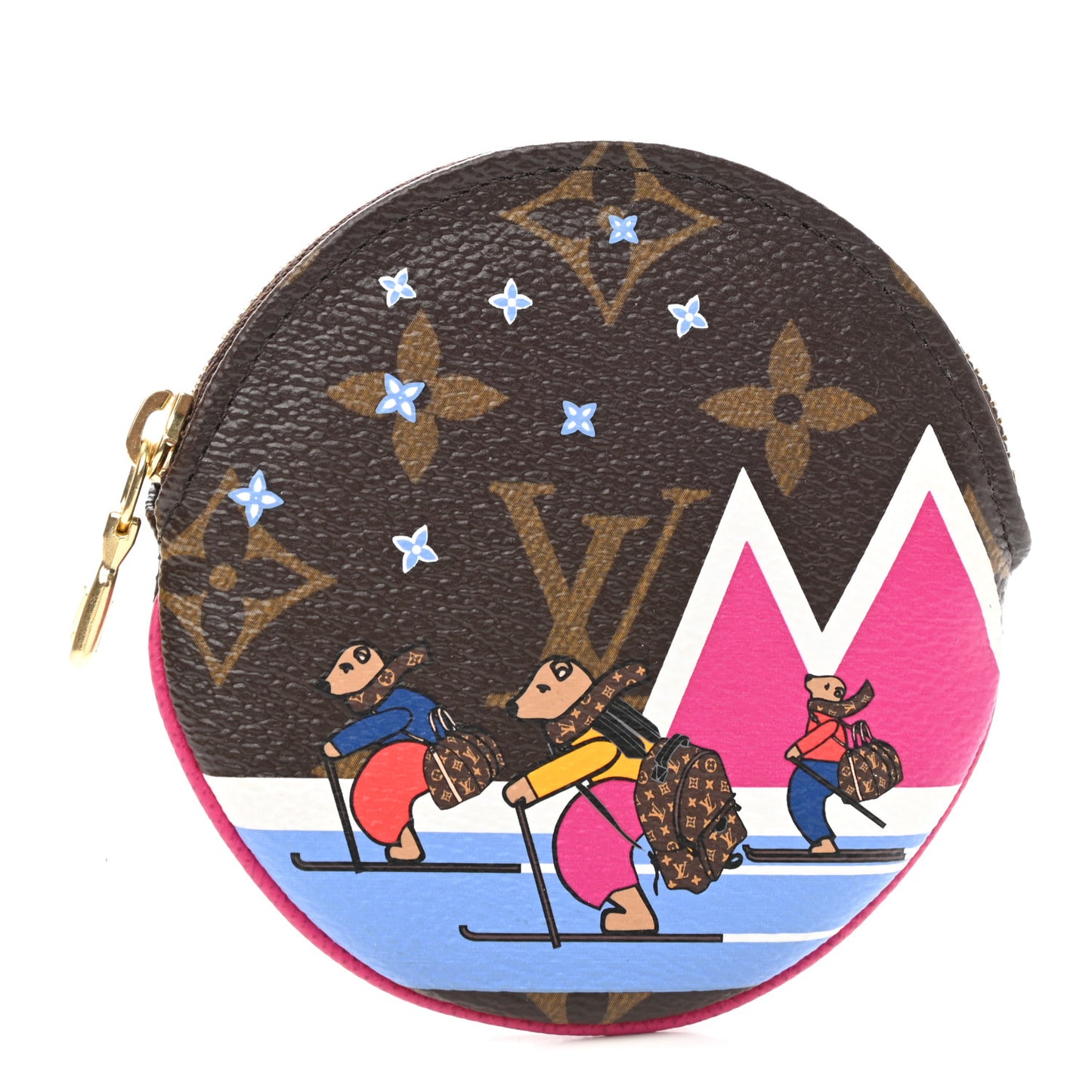 Monogram 2018 Christmas Animation Round Coin Purse