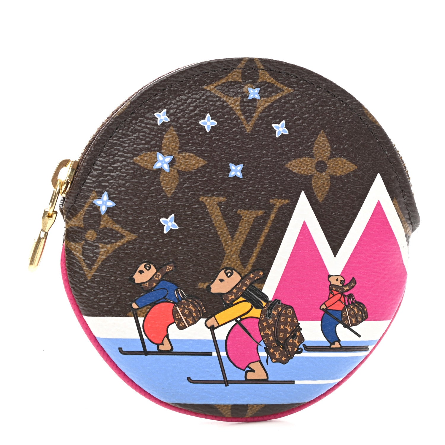 Louis Vuitton Monogram 2018 Christmas Animation Round Coin Purse 1 of 8