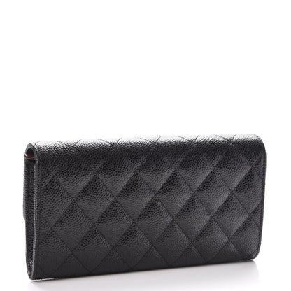 Chanel Caviar Quilted Large Flap Wallet Black 3 of 9