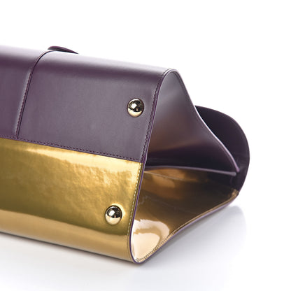 Delvaux Box Calfskin Vernis GM Brillant Biface Satchel Prune 9 of 9