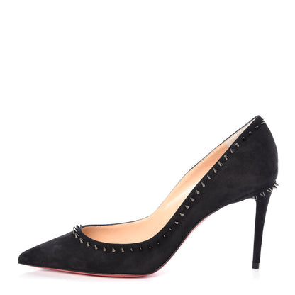 Christian Louboutin Suede Anjalina 85 Pumps 38.5 Black 1 of 9