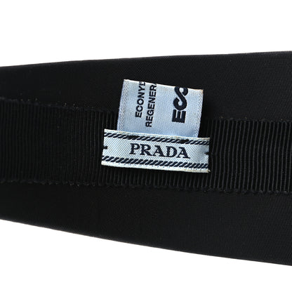 Prada Re-Nylon Metal Triangle Logo Headband Black 5 of 6