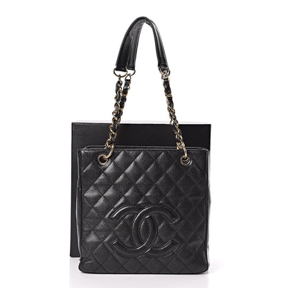 Chanel Caviar Quilted Petit Shopping Tote PST Black 10 of 10