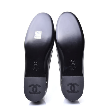 Chanel Calfskin CC Chain Mocassin Loafers 38.5 Black 6 of 11