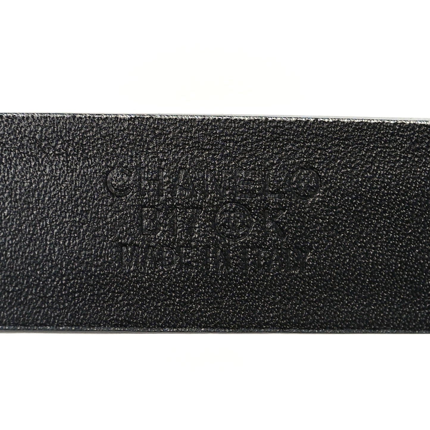 Glitter Calfskin CC Logo Skinny Belt 70 28 Silver