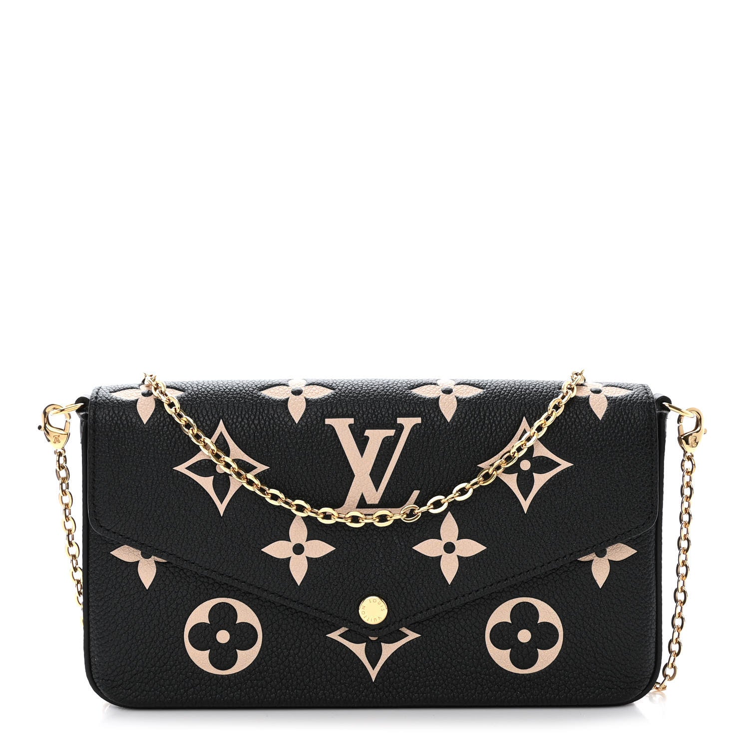 Louis Vuitton Empreinte Monogram Giant Felicie Pochette Black Beige 3 of 14