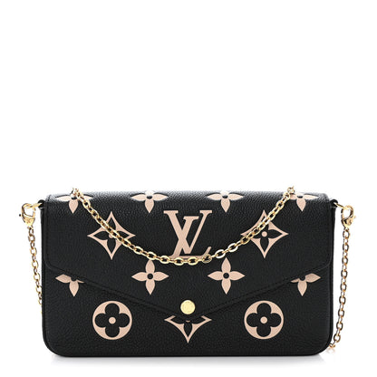 Louis Vuitton Empreinte Monogram Giant Felicie Pochette Black Beige 3 of 14
