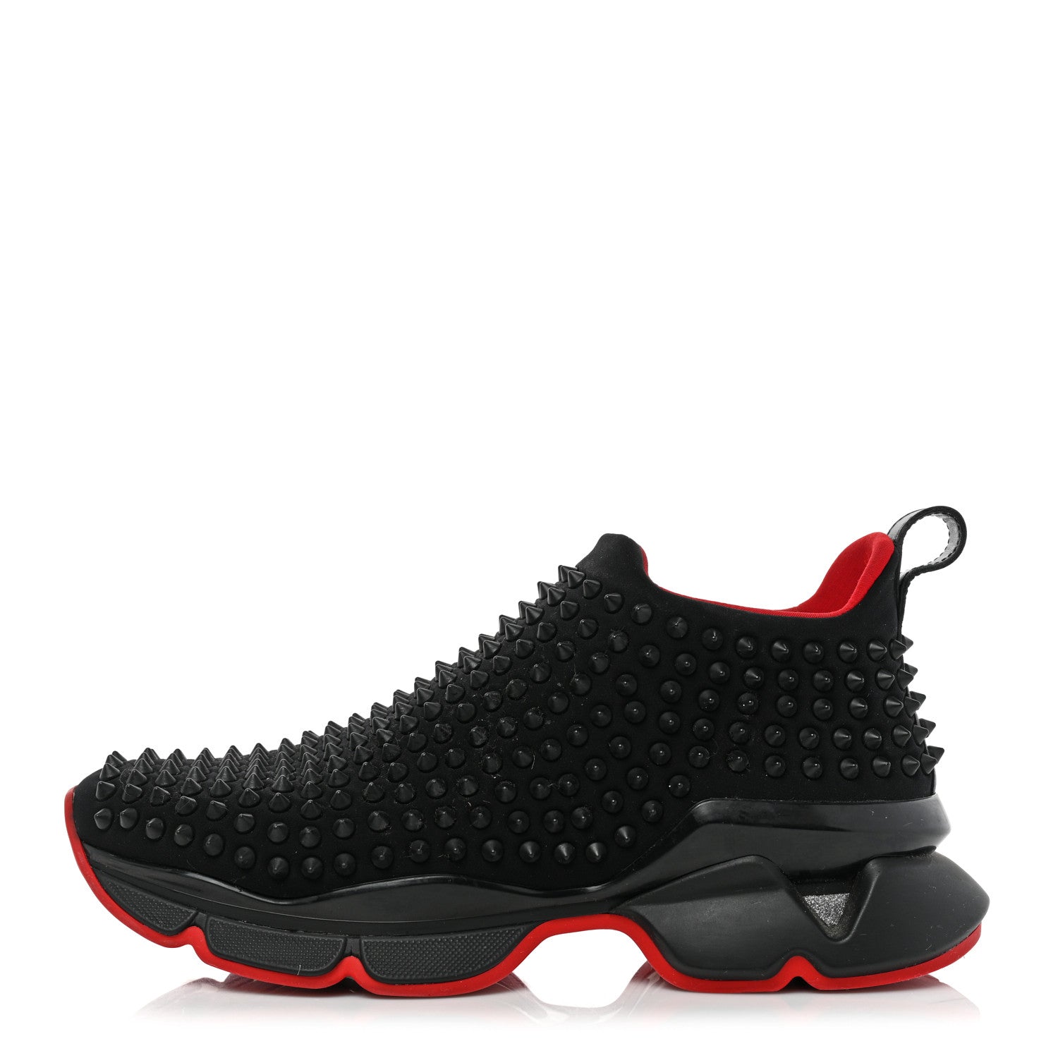 Christian Louboutin Neoprene Spike Sock Donna Flat Sneakers 39 Black 1 of 8