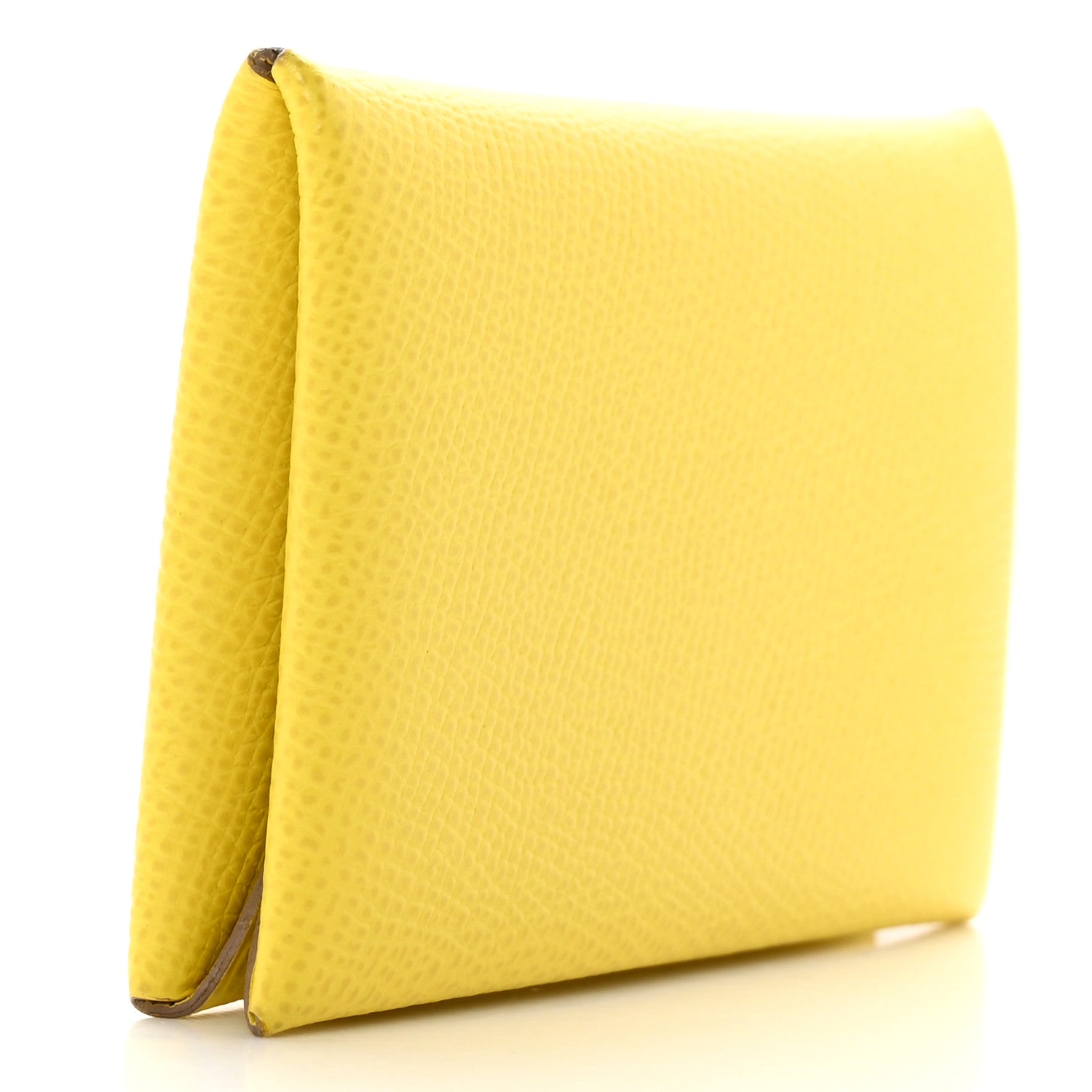 Hermes Epsom Calvi Card Case Lime 3 of 9