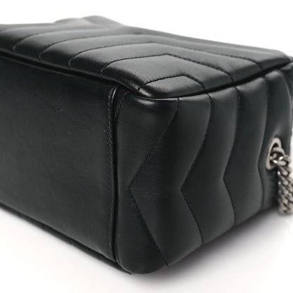 Saint Laurent Calfskin Y Quilted Monogram Small Loulou Bowling Bag Black 10 of 10
