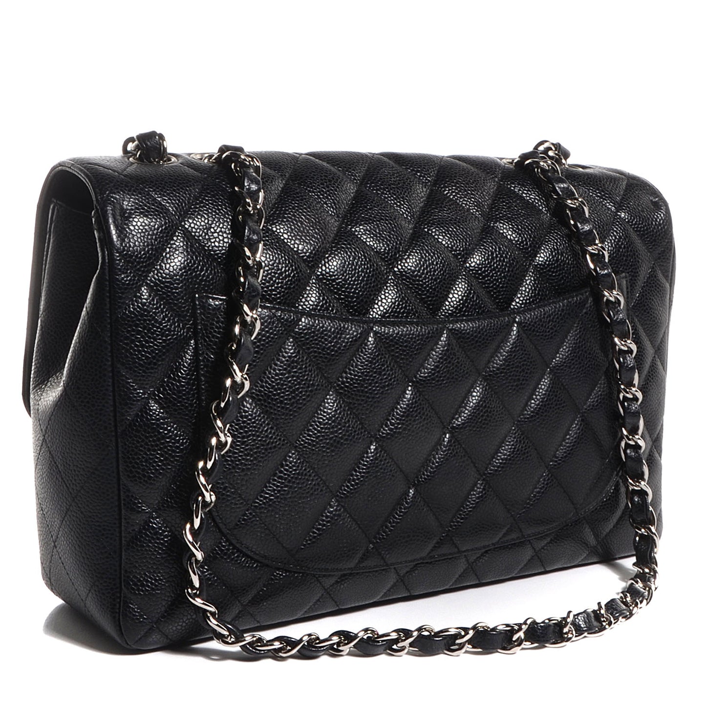 Caviar Jumbo Single Flap Black