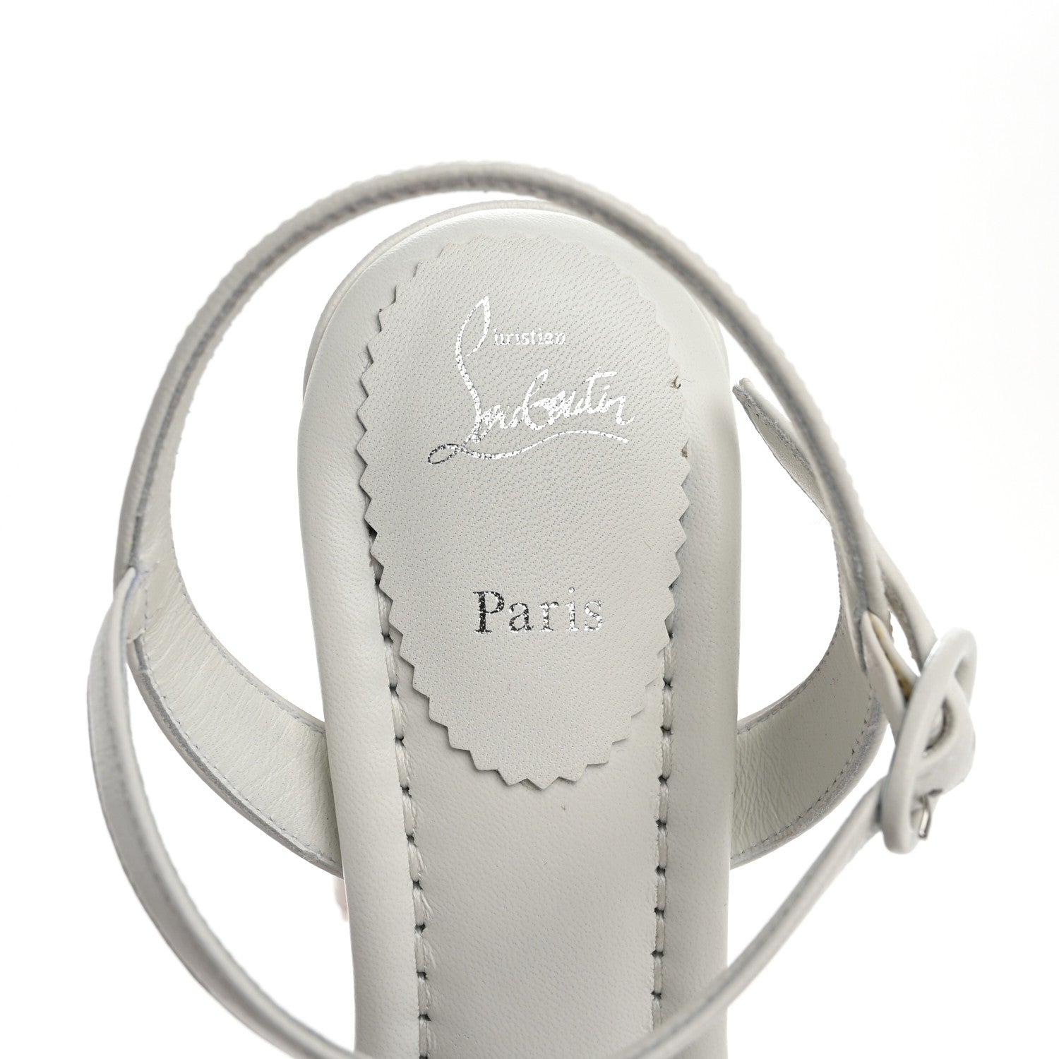 Christian Louboutin Nappa Movida 130 Platform Sandals 37.5 Bianco 7 of 13
