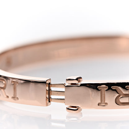 Bulgari 18K Rose Gold Diamond B.Zero1 Essential Bangle Bracelet S 4 of 5