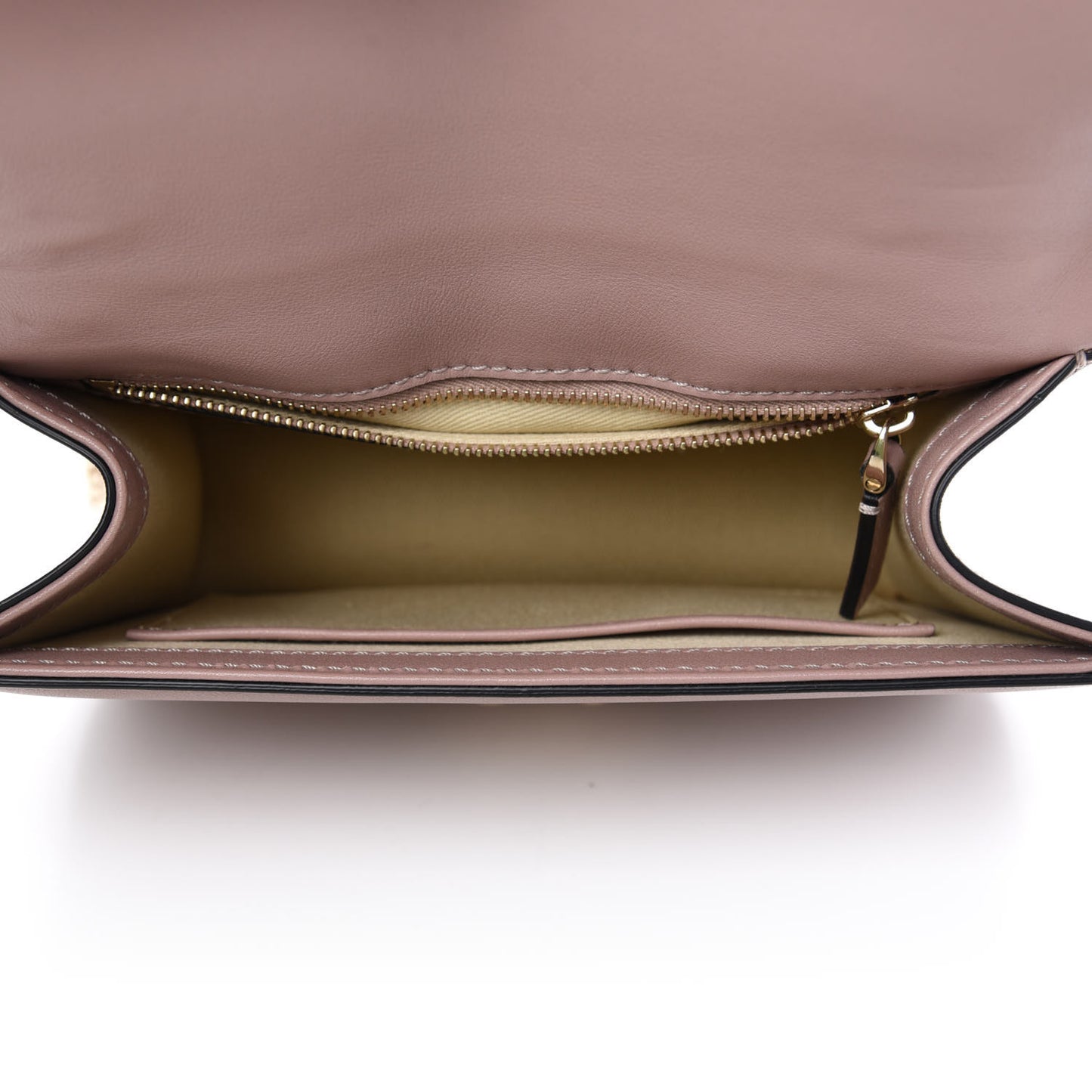 Vitello Small Glam Lock Rockstud Flap Poudre