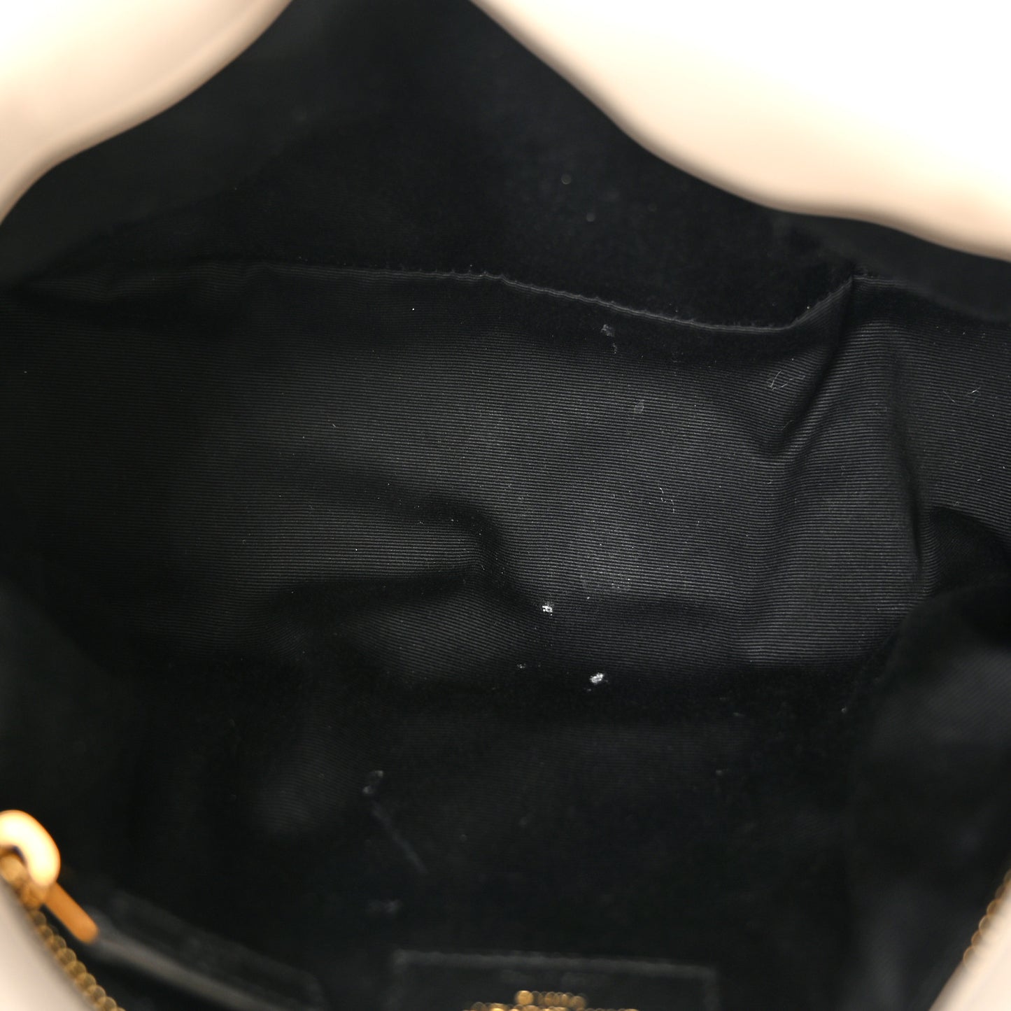 Lambskin Quilted Small Loulou Puffer Monogram Chain Satchel Crema Soft