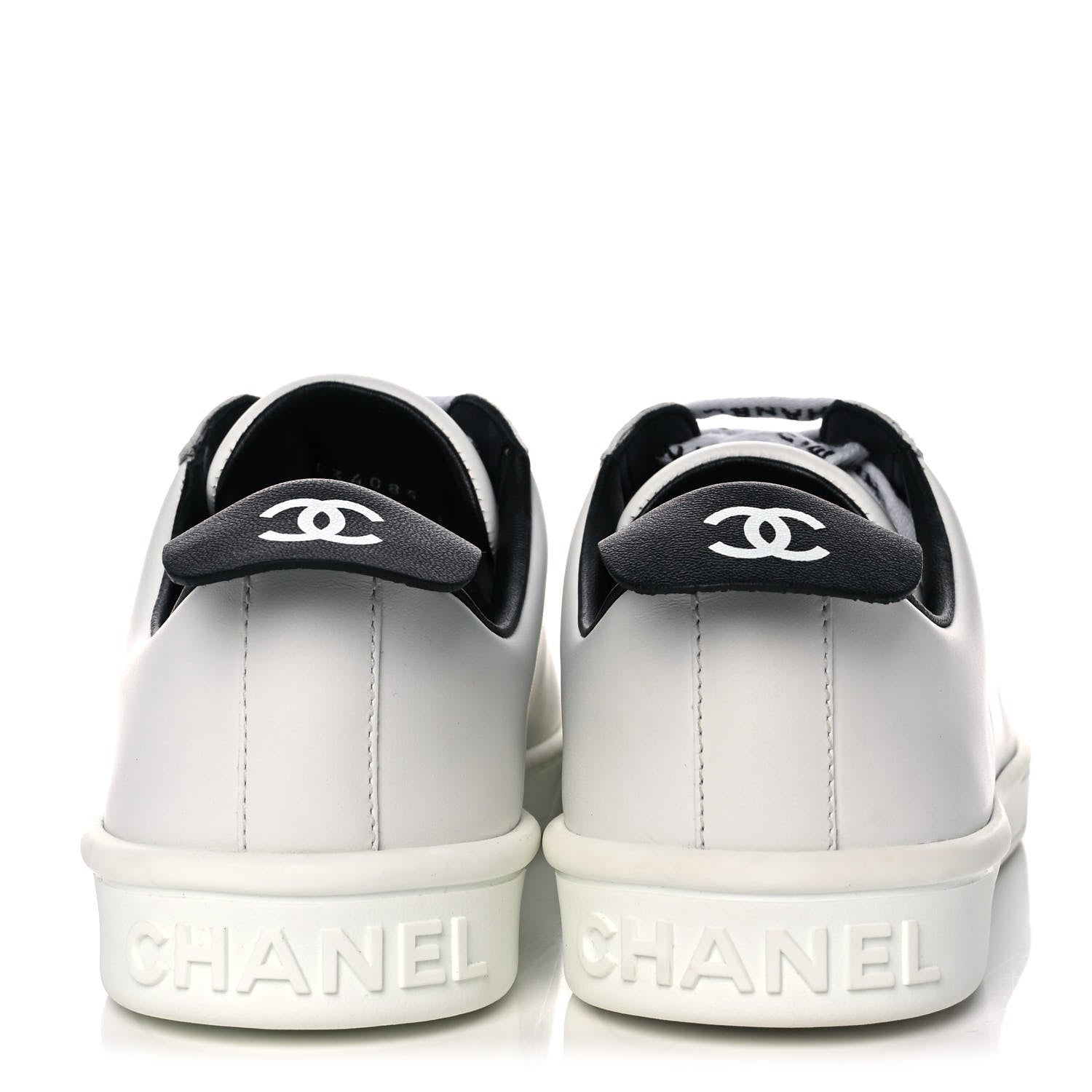 Chanel Calfskin CC Sneakers 35.5 White 5 of 11