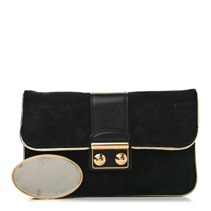 Louis Vuitton Suede SC Slim Clutch Coal 1 of 4