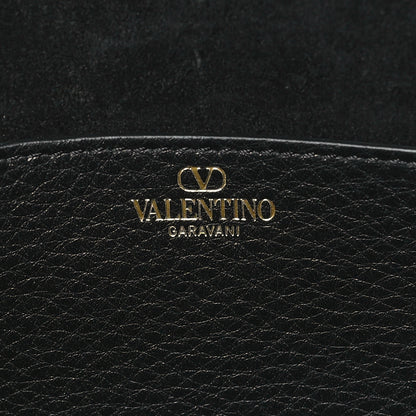 Valentino Garavani Pebbled Calfskin Vlogo Small Top Handle Shoulder Bag Black 6 of 9