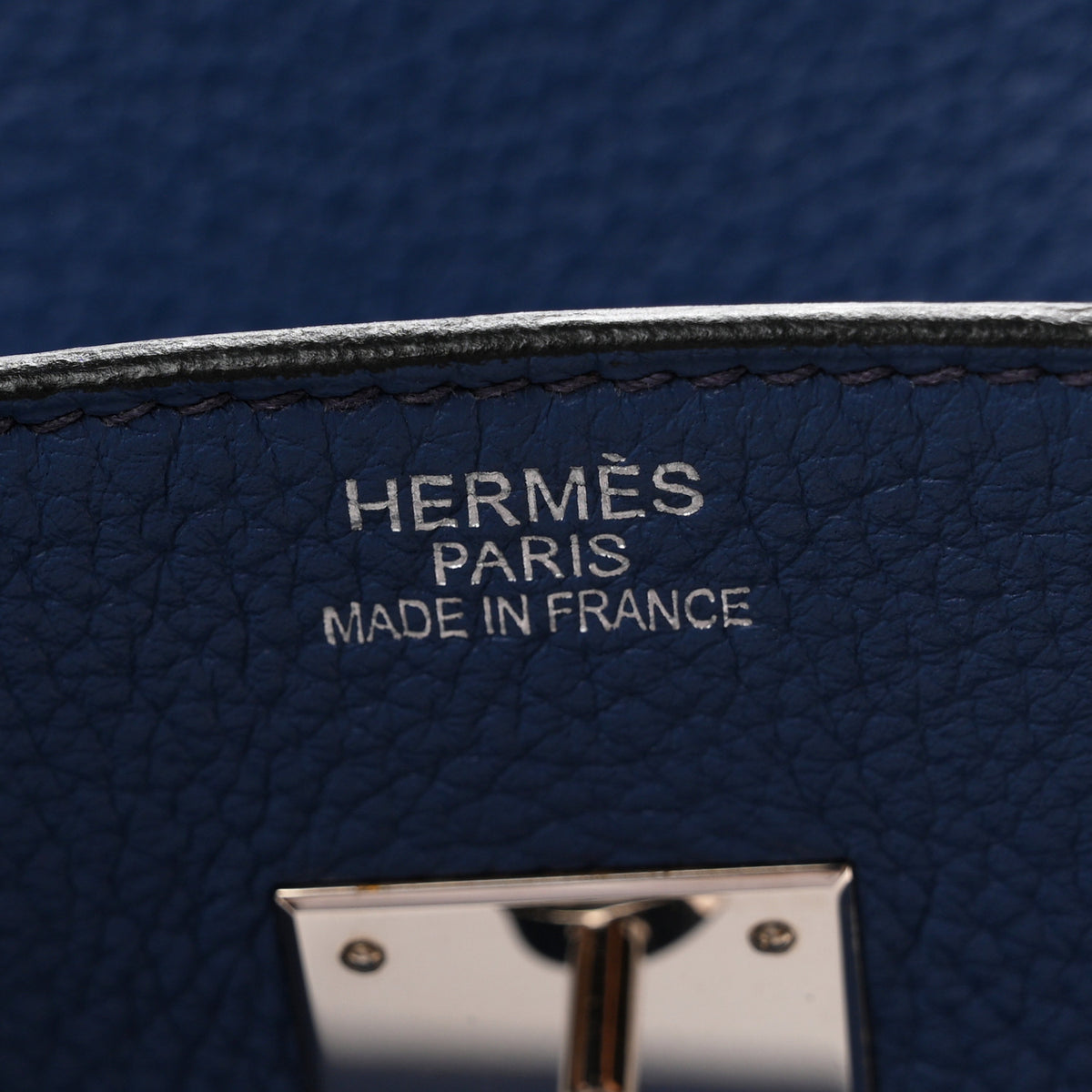 Hermes Taurillon Clemence Birkin 35 Bleu Brighton 6 of 13