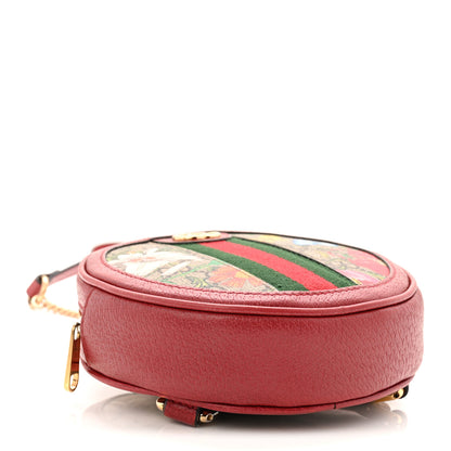 Gucci GG Supreme Monogram Web Flora Mini Ophidia Round Backpack Red 4 of 10