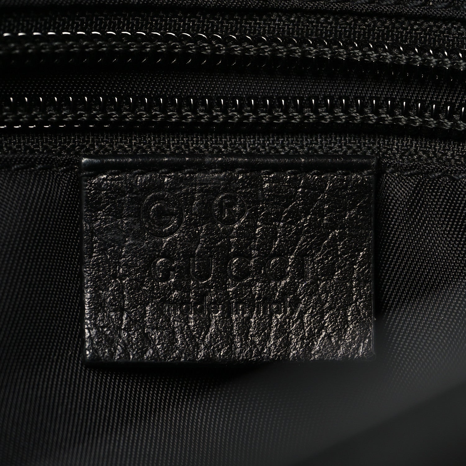 Gucci Nylon Monogram Double Buckle Flap Messenger Bag Black 6 of 10