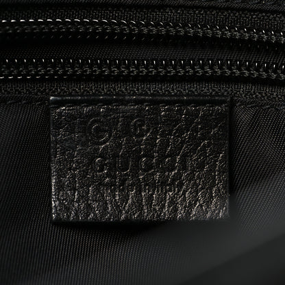 Gucci Nylon Monogram Double Buckle Flap Messenger Bag Black 6 of 10