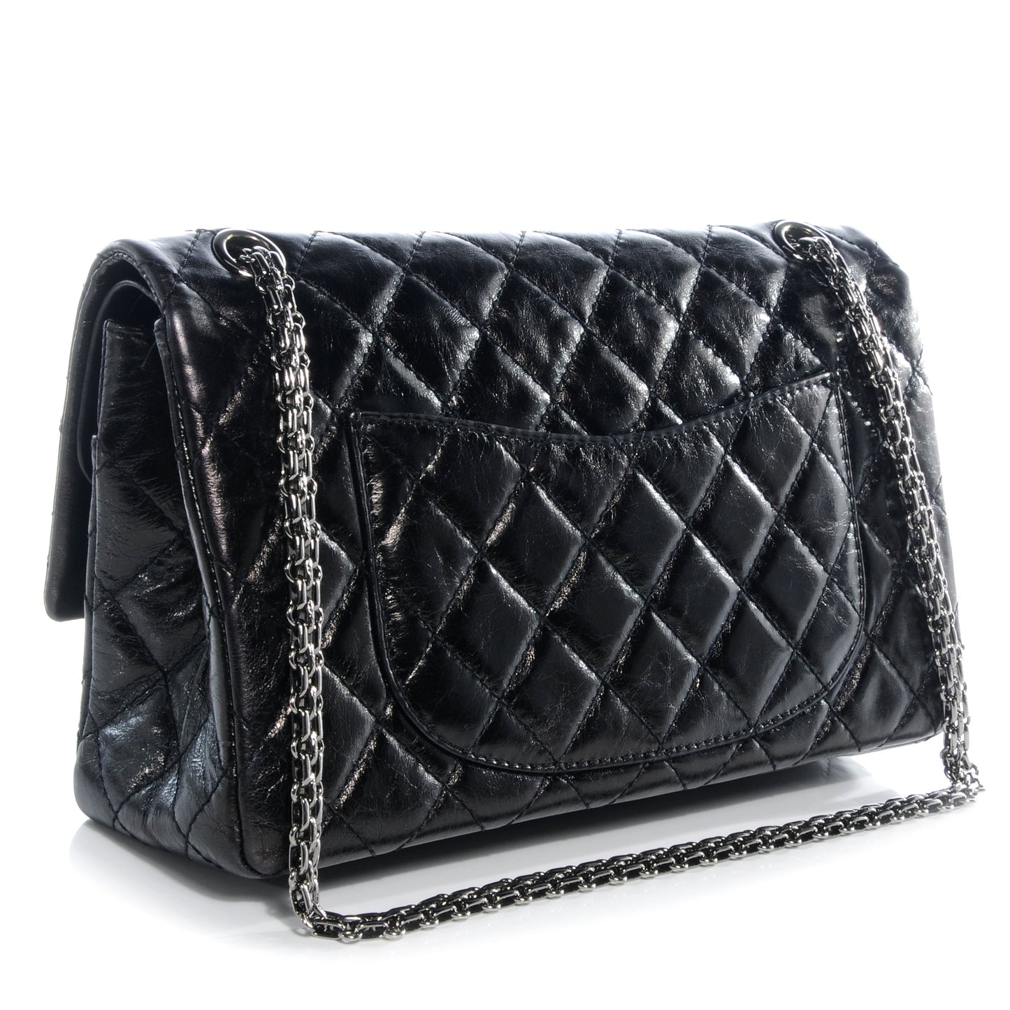 Glazed Calfskin 2.55 Reissue 226 Flap Black