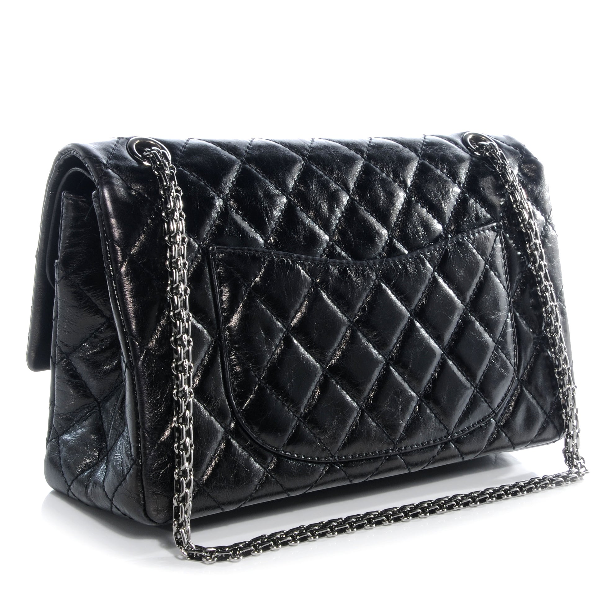 Chanel Glazed Calfskin 2.55 Reissue 226 Flap Black 3 of 8